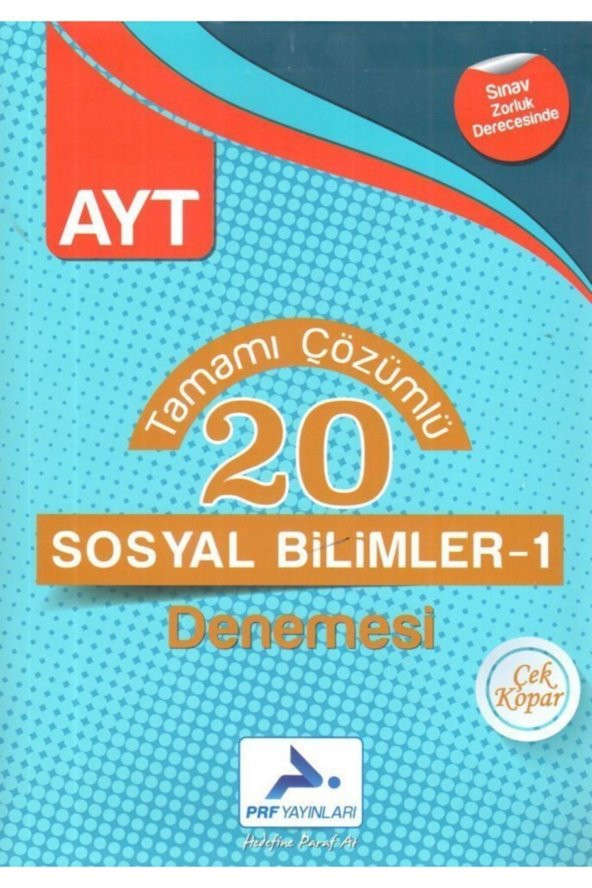 Ayt Sosyal Bilimler 1 Tamamı Çözümlü 20 Deneme ürün görseli 1
