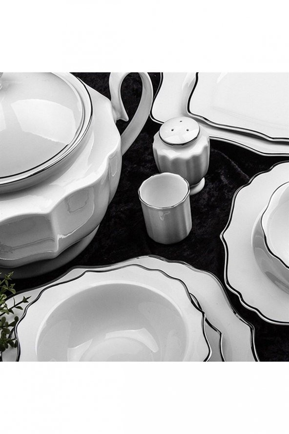 Aryıldız 60 Parça Silver Porselen Yemek Takımı 34001 ürün görseli 1