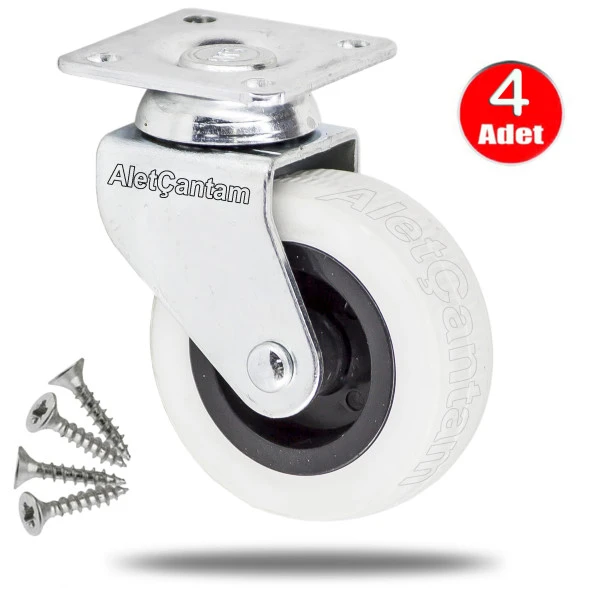 Aletçantam 50mm Bilyalı Mobilya Tekeri Masa Sehpa Dolap Tekerlek -4 Adet ürün görseli 1