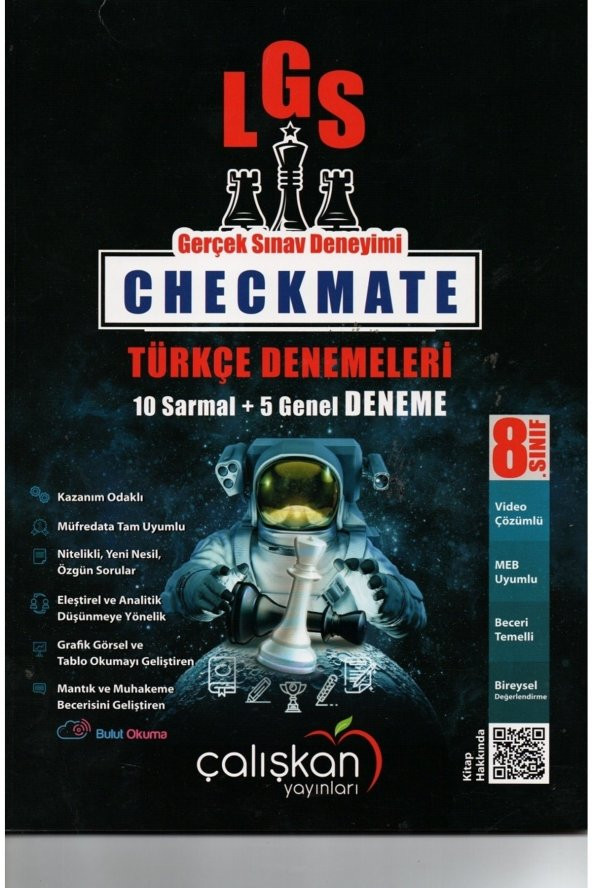 Çalışkan 8. Sınıf Checkmate Türkçe Branş Denemeleri (10 Sarmal+5 Genel) ürün görseli 1