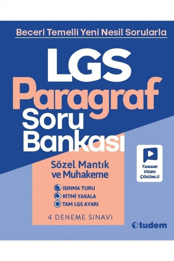 Tudem 8.sınıf Lgs Paragraf Soru Bankası ürün görseli 1
