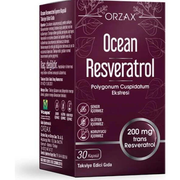 Ocean Resveratrol 200 mg 30 Kapsül 8697595873144 ürün görseli 1