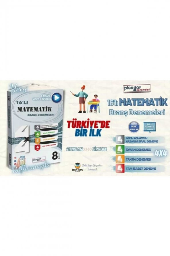 Zk 8.snf Pisagor 16lı Matematik Branş Denemeleri ürün görseli 1
