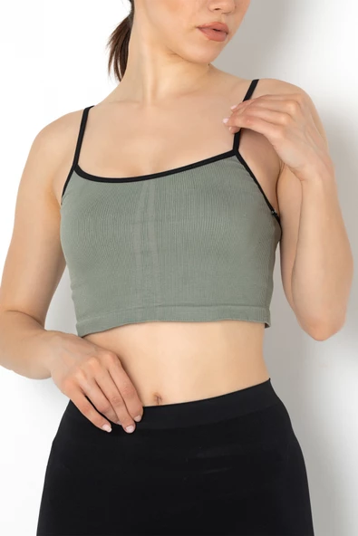 Gigotto Seamless Dantel Detaylı Ripli Büstiyer ürün görseli 1