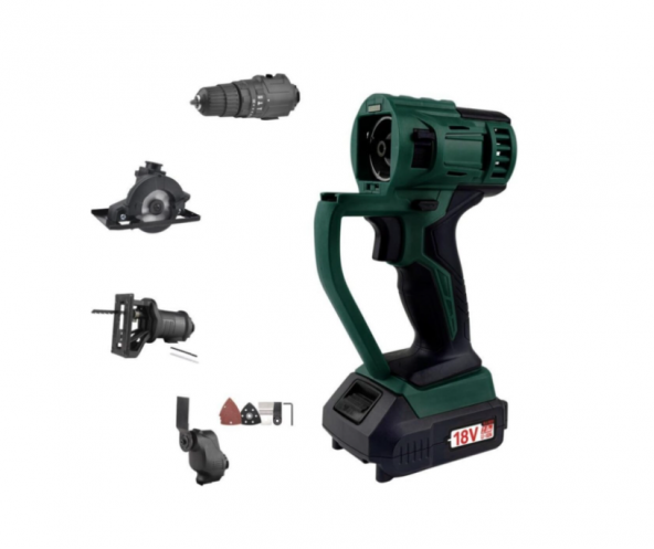 Klpro KLMS18-20 18V 2 Ah Li-ion Çift Akülü Darbeli Vidalama Multi Set ürün görseli 1