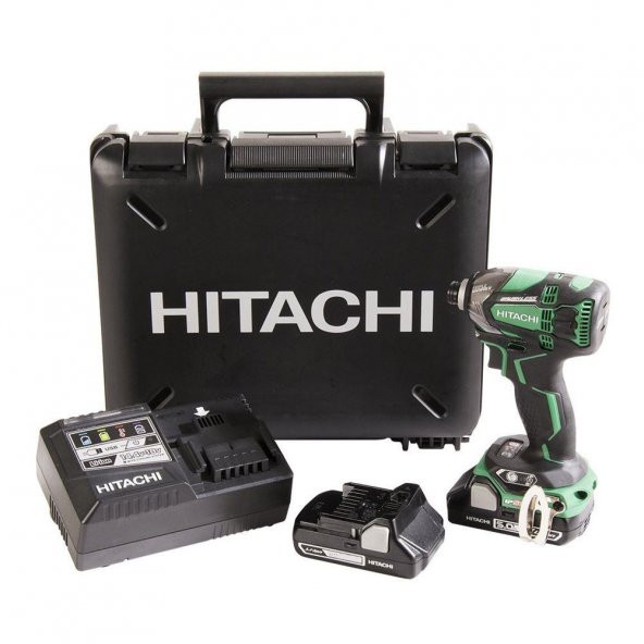 Hitachi-Hikoki WH18DBDL2 18V 5.0 Ah Li-ion Çift Akülü Darbeli Vidalama ürün görseli 1