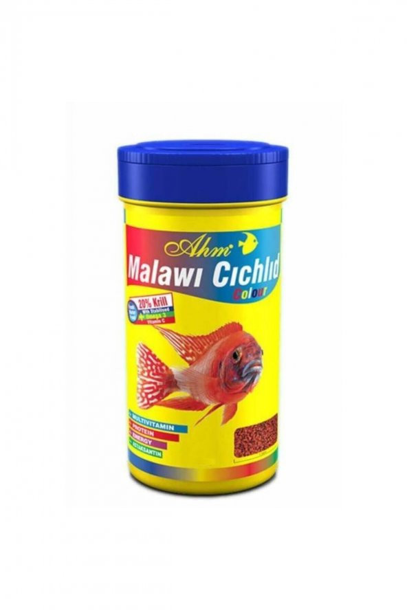 Malawi Cichlid Granulat Color Ciklet Renk Yemi 250ml ürün görseli 1