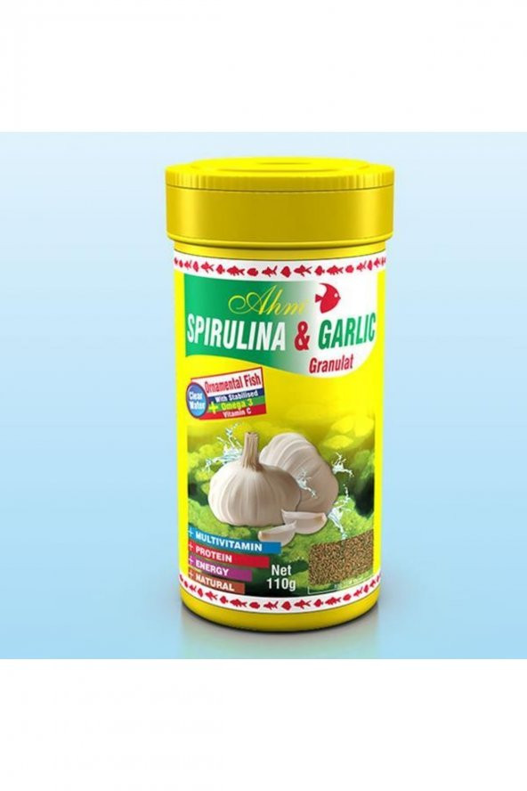 Spirulina Ve Garlic Sarımsaklı Balık Yemi 250ml ürün görseli 1