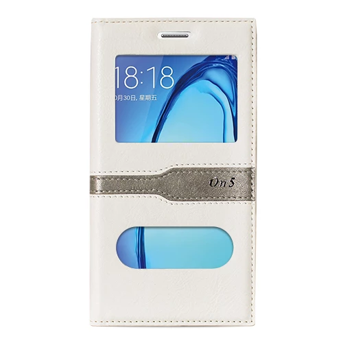 Samsung Galaxy On5 (G5520) Gizli Mıknatıslı Pencereli Magnum Kılıf Beyaz ürün görseli 1
