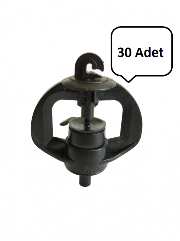 Tırnaklı Mini Sprink Başlığı Siyah-70lt/h (30 adet) ürün görseli 1