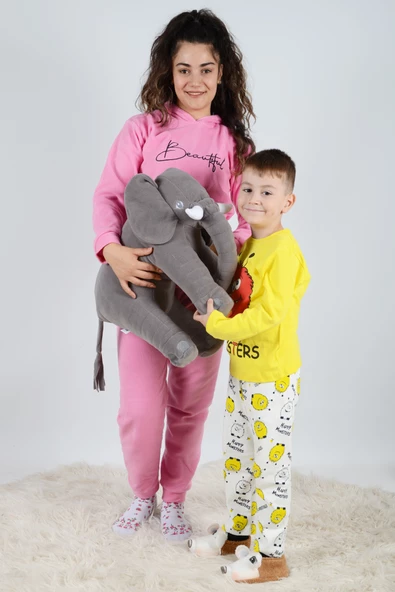 Sevgilinize, Eşinize, Çocuğunuza Özel 90 cm Uyku Arkadaşım Uyku Fili ürün görseli 1