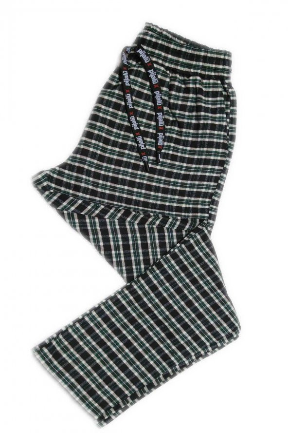 Pijalüx Erkek Kareli Poplin Cepli Alt Pijama ürün görseli 1