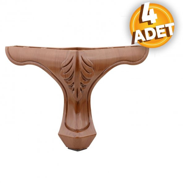 Mobilya Kanepe Koltuk Ayağı Kahverengi Ahşap Desenli Baza Ayak 14 cm (4 ADET) ürün görseli 1