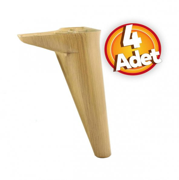 Mobilya Kanepe Sehpa TV Ünitesi Koltuk Ayağı 15 cm Açık Kahverengi Baza Ayak (4 ADET) ürün görseli 1
