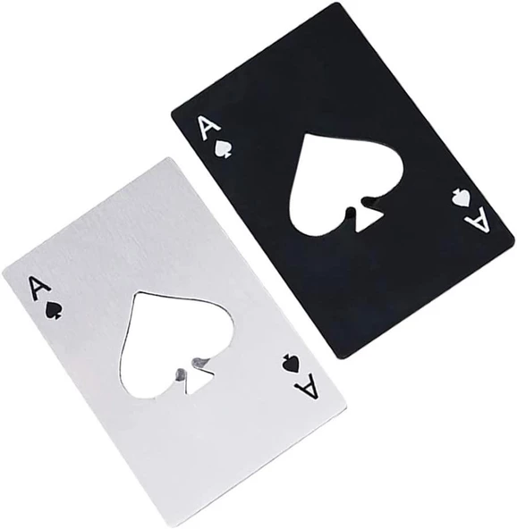 Valkyrie 2 Adet Poker Kart Paslanmaz Çelik Şişe Açacağı ürün görseli 1
