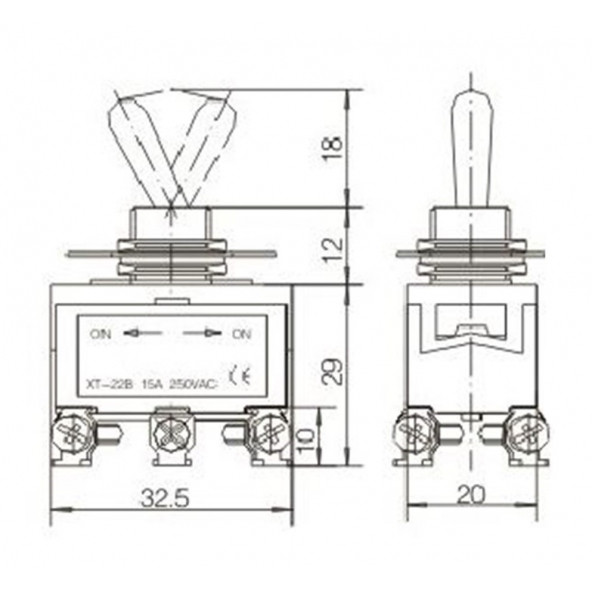 TOGGLE SWITCH BÜYÜK BOY - Resim 2