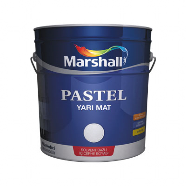 Marshall Pastel Yarımat Sentetik Boya Beyaz 0.75 Lt. ürün görseli 1