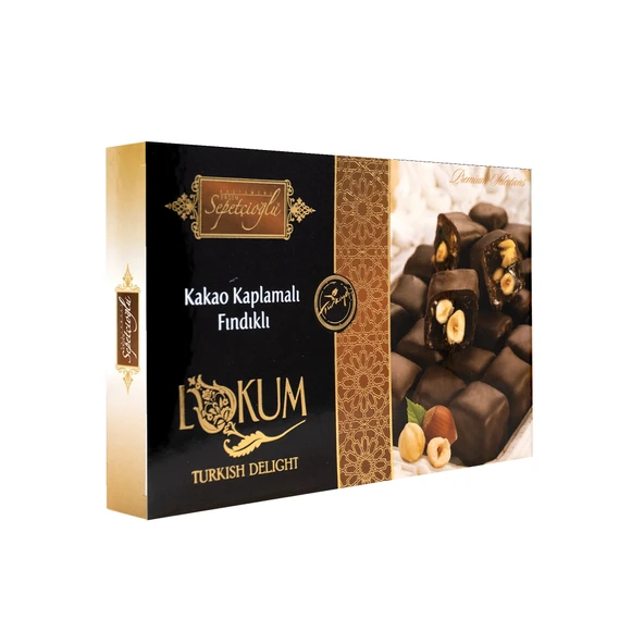 Kakao Kaplamalı Fındıklı Çifte Kavrulmuş Lokum 300G ürün görseli 1