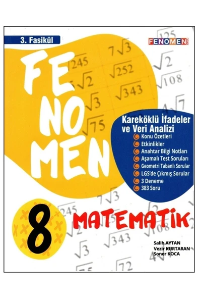 Fenomen 8. Sınıf Lgs Matematik 3. Fasikül Konu Özetli Soru Bankası ürün görseli 1