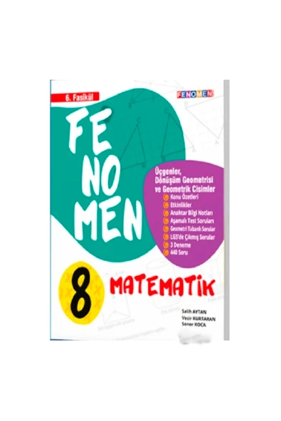 Fenomen 8. Sınıf Lgs Matematik 6. Fasikül Konu Özetli Soru Bankası ürün görseli 1