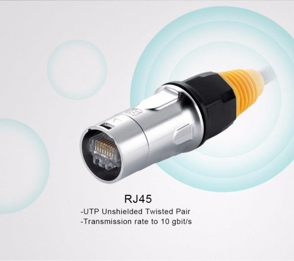 RJ45 Su Geçirmez Erkek Konnektör ürün görseli 1
