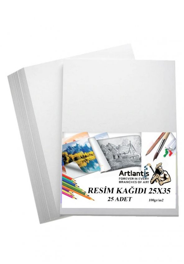 Resim Kağıdı 25x35 25 Li 100 gr 1 Paket 25*35 Resim Kartonu ürün görseli 1
