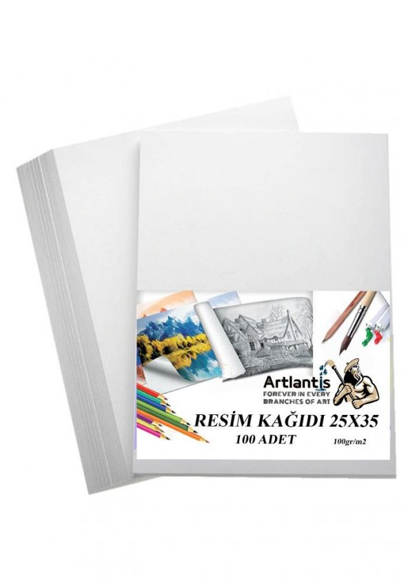 Resim Kağıdı 25x35 100 Lü 100 gr 1 Paket 25*35 Resim Kartonu ürün görseli 1