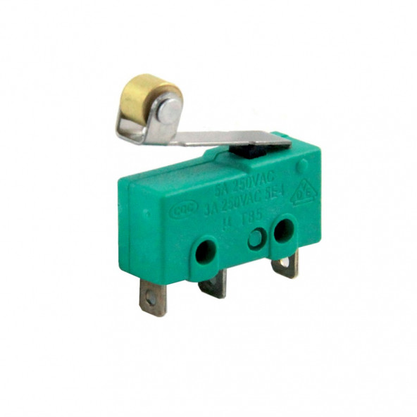 Micro Switch Lehim Bacak Makaralı Donghai 5A/250VAC KW4-Z5F ürün görseli 1
