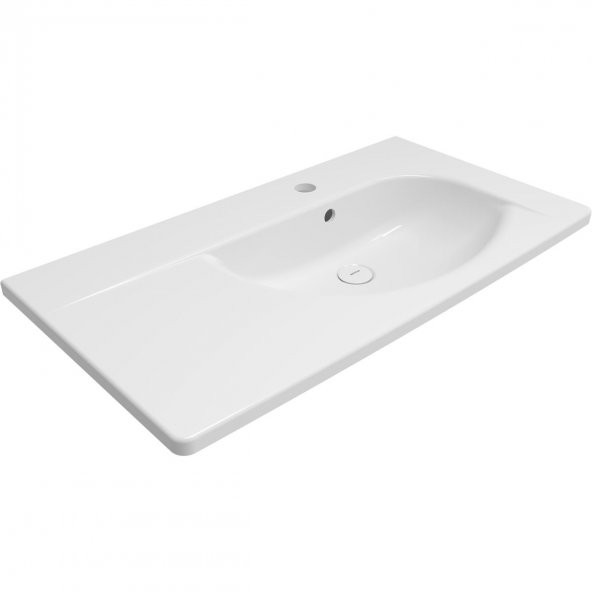 Bocchi 1020-001-0126 Taormina Arch Etajerli Lavabo 86 cm Beyaz ürün görseli 1