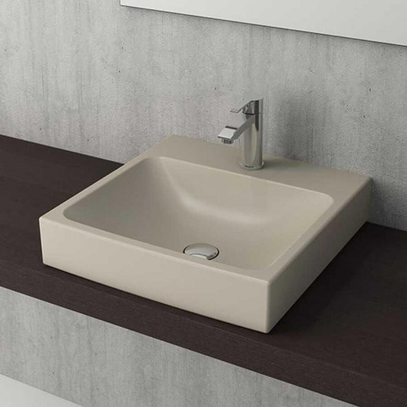 Bocchi Scala TezgahÜstü Lavabo 48x48 cm Mat Kaşmir 1076-011-0126 ürün görseli 1