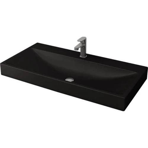 Bocchi Scala Tezgah Üstü Lavabo 100 cm Mat Siyah 1079-004-0126 ürün görseli 1