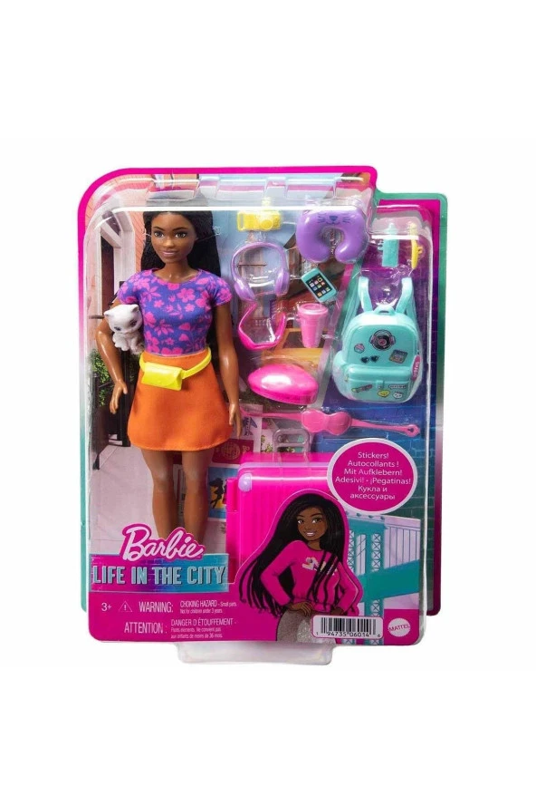 Barbie Şehirde Yaşam Serisinden Seyahat Temalı Barbie "Brooklyn" Roberts Bebek ürün görseli 1