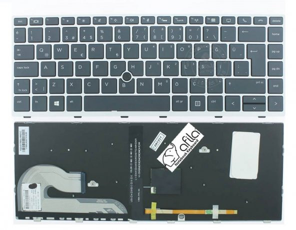 Hp EliteBook 840 G5 G6 Notebook Klavyesi - Siyah - TR - ışıklı ürün görseli 1