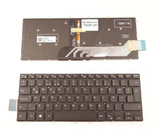 Dell P75G, P75G001 (5468) Notebook Klavye (Siyah TR) ışıklı ürün görseli 1
