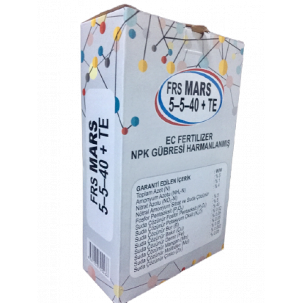 FRS Mars 5.5.40 + TE Bitki ve Çiçek Besini NPK Gübresi 1 kg (Orkide, Çiçek, Meyveler, Sebzeler ) ürün görseli 1