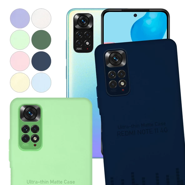 Xiaomi Redmi Note 11 / Note 11S Kılıf Kamera Korumalı Mat Ultra İnce Kapak ürün görseli 1