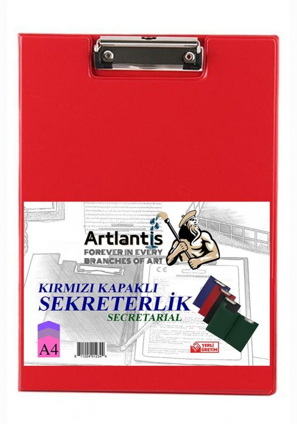 Sekreterlik Kapaklı Kırmızı A-4 Pvc 1 Adet Okul Büro Ofis Öğrenci ürün görseli 1