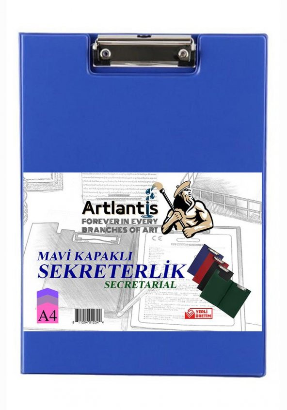 Sekreterlik Kapaklı Mavi A-4 Pvc 1 Adet Okul Büro Ofis Öğrenci ürün görseli 1