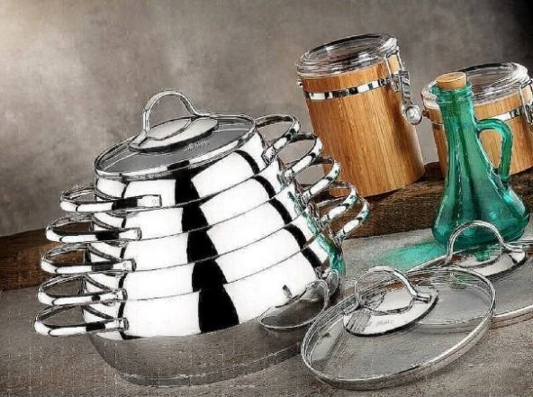 Aryıldız Olimpos Plus Tencere Seti 10 Parça çelik Saplı ürün görseli 1