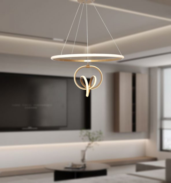 TT Aydınlatma TT319-ESK  Canus Modeli Eskitme Boyalı Led Avize - Resim 2