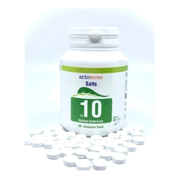 Schüssler Tuzları No10 NatriumSulfuricumD6-400 Tablet-SKT:07/2029 ürün görseli 1