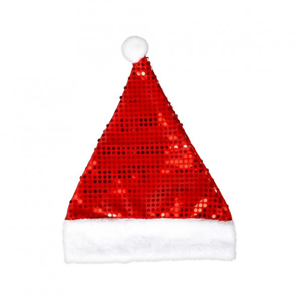 Yılbaşı Pullu Noel Baba Şapkası ürün görseli 1