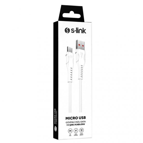 S-LINK SL-X241 3A MICRO USB GUVENLI HIZLI DATA+SAR - Resim 3