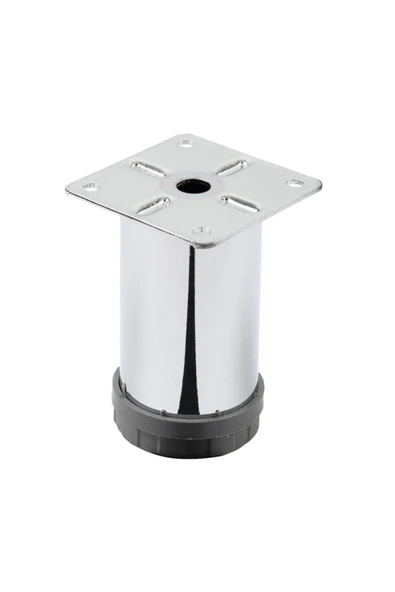 Mobilya Ayağı Metal 8 cm Alttan Ayarlı 42 mm Krom Ayak ürün görseli 1