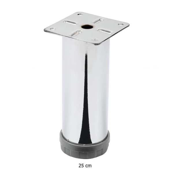 Mobilya Ayağı Metal 25 cm Alttan Ayarlı 42 mm Krom Ayak ürün görseli 1