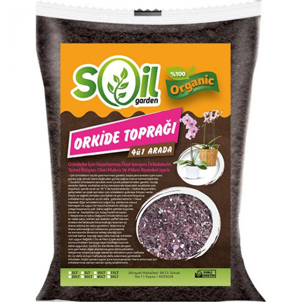 Soil Garden ORKİDE TOPRAĞI ZENGİNLEŞTİRİLMİŞ 10 lt ürün görseli 1