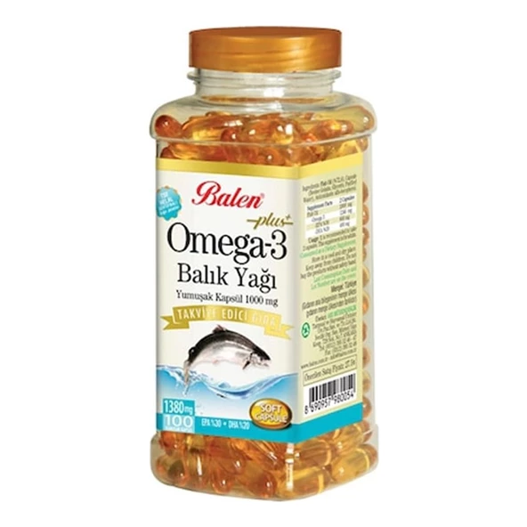 Balen Omega 3 Balık Yağı Yumuşak Kapsül 1380 Mg ürün görseli 1