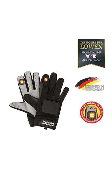 Grand Wolf GW-2835 - Blinker Sinyalli Bisikletçi Eldiven - Resim 4