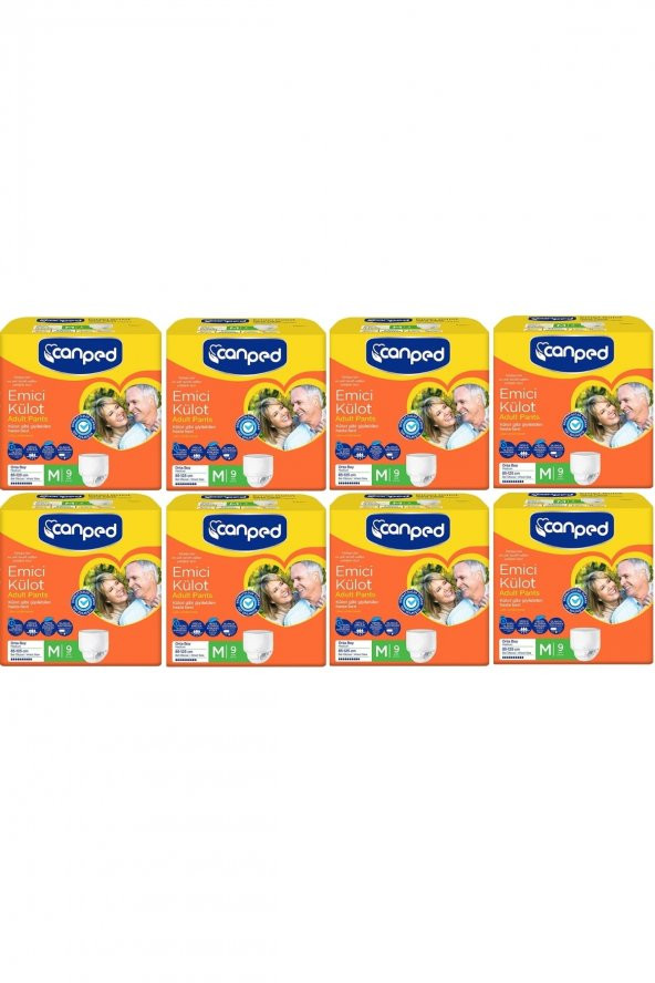 Canped Orta Boy Hasta Bezi ( M ) 9 'lu Emici Külot X 8 Adet ürün görseli 1