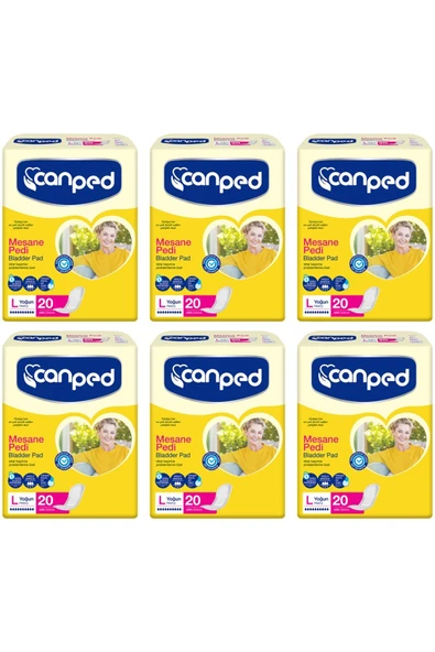 Canped MESANE PEDİ 20 Lİ LARGE (L) 6 ADET ürün görseli 1